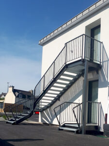 Escalier extérieur quart-tournant Le Grand